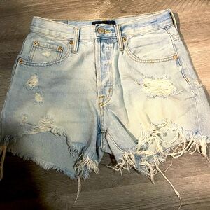 Aeropostale High Rise 90s Cut Off Denim Shorts